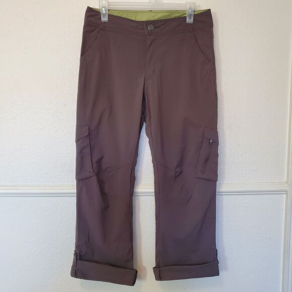 REI Co-op Trail Pants Womens Size 8 Brown Nylon Hiking UPF 50 Stretch - Picture 1 of 16